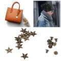 10Pcs Metal Star Studs Rivet Spike Screws for Leathercraft DIY Clothing Bags. 