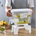 3.5L Drinks Dispenser with Dual-Use Stand, Juice Dispenser Fridge Water Dispenser, Juice Container Plastic Milk Bottle Dispenser for Making Teas and Juices. 
