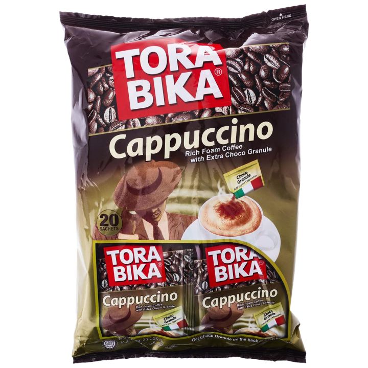 Pack Of 20 Kopiko's Torabika Cappuccino 3 in 1 Coffee With Choco Granule Sachet - 25gm