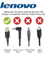 High Quality Lenovo Laptop Charger Power Adapter 65W 20V 3.25A. 
