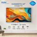 Haier LED TV 43" Smart  | Model H 43K85 FX Google TV Series(Certified Android Smart+ Bezeless+ Full Screen) | Voice Control | 2 Years Warranty. 