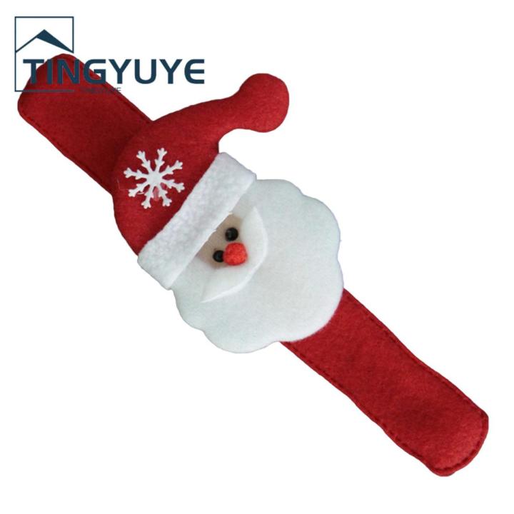Clap Circle Bracelet Cartoon Pattern Merry Christmas Elk Santa Claus Clap Circle