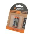 Original Uniross 2 AAA Industrial Alkaline Battery Cells For Camera Blood Pressure Machine Torch. 