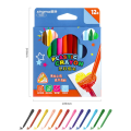 Plastic Crayons - Pack of 12 | Crayons colors for kids drawing Art Supply Childs Plastic Crayon Colors. 