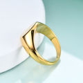 Stainless Steel Classical Simple Plain Round Signet Ring Wedding Statement Promise Anniversary Ring. 