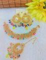 Jewellery New collection Jewellery Set for girls Latest Design Necklace,Earrings,Mathapati - Golden Artical 657368. 
