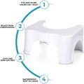 Comfortable Non-Slip Squatting Toilet Bathroom Seat Foot Rest Stool for Kids and Adult (White), Doctor Stool, Commode Stool, Potty Step Stool for Western Toilet, Poop Stool. 