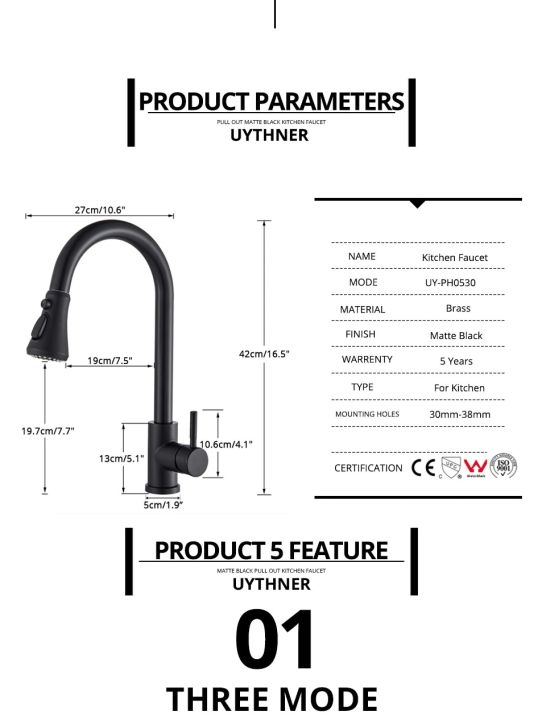Sink%20mixer%20New%20Black%20Kitchen%20Faucet%203-Way%20Water%20Outlet%20Pull%20Out%20Sprayer%20for%20Kitchen%20Sink%20360%20Degree%20Rotation%20Mixer%20Tap%20-%20Image%206