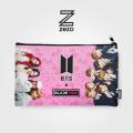 BTS x Black Pink Pencil Pouch for Girls (Digitally printed on Cloth) By Zezo. 