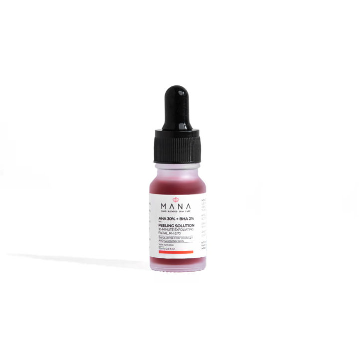 Mana Beauty AHA 30% + BHA 2% Peeling Solution For instant glow & soft skin and Smooth Skins Face Serums (10ml)