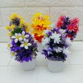 5Pcs - Beautiful Artificial Multicolor Mini Plants Home Decoration Plant for Office Table Indoor Plant Home Decor Party Decore. 