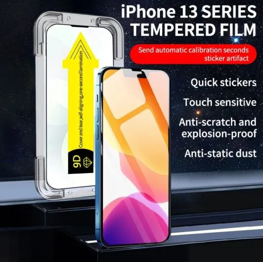 iPhone%2013,%2013%20Pro%20-%20Full%20Cover%209D%20Screen%20Protector%20-%20Automatic%20Alignment%20Tempered%20Glass%20-%20Image%207