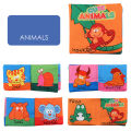 PinShang High-contrast 3d Baby Cloth Book Folding Animal Digital Cognition English Early Education. 