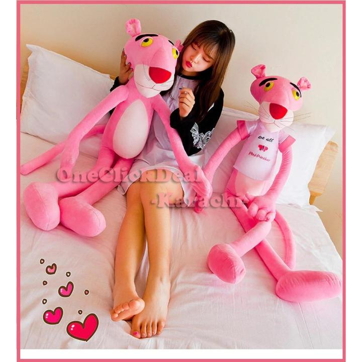 High Imported Quality Multiple Size Luxury Pink Panther Plush Toy Creative Cute Naughty Panther Valentines Gift Anniversary Gift for Girl Love Gift for Children