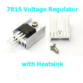 LM7815 L7815 LM7815CV Linear Voltage Regulator 15V IC with Heatsink. 