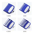 8Pcs Cutting Guide Comb for Wahl with Metal Clip 3171-500, Blue. 