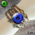【beauty code】Glow The Dark 12 Zodiac Sign Woven Rope Bracelet Aries Taurus Cancer Leo Constellation Jewelry Birthday. 