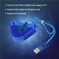 USB PS2 Player Converter USB Controller Gamepad Adapter Converter Cable for PlayStation 2 PS1 PS2 Joypad to PC Games Dual Ports. 