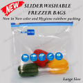Freezer bags for food storage plastic zip bags zip lock bags zipper bags slider bags washable freezer bags for meat vegetable fruit storage in different sizes. 