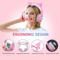 SOMiC G951rosa Casque de jeu Rose Kat écouteur avec lames Virtuell 7.1 et lumière LED, microphone pour ordinateur, PS4, ordinateur portable Ã petite amie, femme (prise USB) USB-Buchse Rose. 