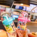 Kids Dolphin Top Waterfall Water Bottle| With Straw Cartoon Kids Water Spray Cup Sippy Cups Learner Cup Whale Baby Feeding with Straw Outdoor| Portable Leak Proof Straw Water Bottle (Mix/Random Color). 