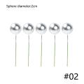 5Pcs/Pack Golden Silver Balls Birthday Cake Topper Cupcake Toppers Party Supplies. 