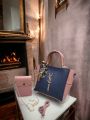 Womens Short Handle 'YSL' Handbag With Flip Handy Clutch Bag 2Pcs. 