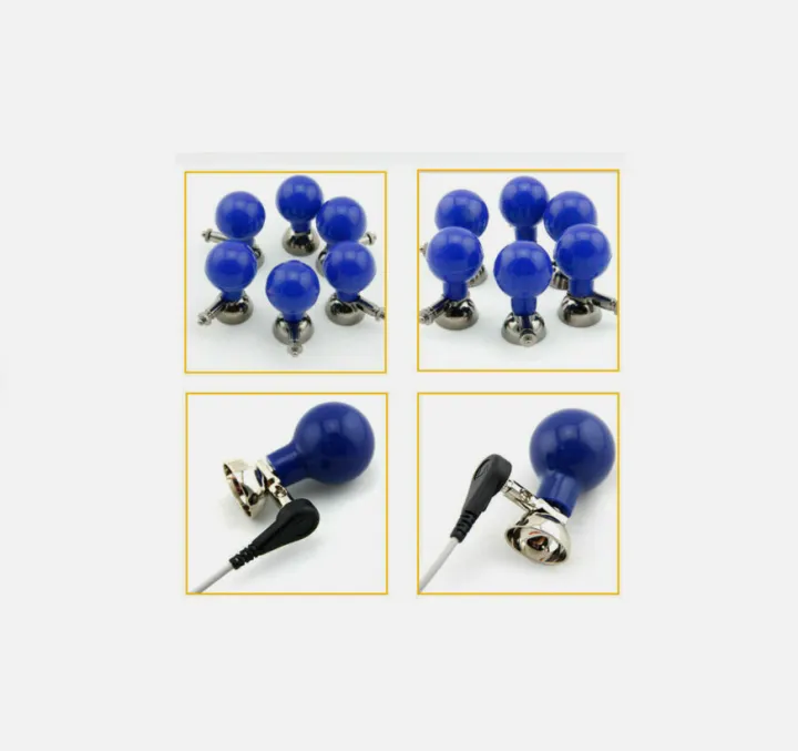 6Pcs/%201Set%20Adult%20Reusable%20ECG/EKG%20Electrodes%20Suction%20Cup%20ball%20Ag/AgCI%20Universal%20-%20Image%205