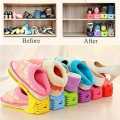 Shoe Slots Space Saver, Closet Shoe Slotz Organizer, Double Storage Rack Holder, Set Of 2, Multi Color. 
