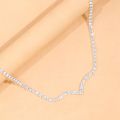 Simple V Shape Necklace Rhinestone Choker Jewelry Tennis Chain Kpop Crystal Necklace Aesthetic For Women Wedding Accessories. 