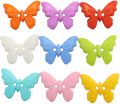 Butterfly Shaped Buttons Art and Craft Sewing Buttons Colorful Two Holes 20 Pcs 2.3cm x 1.5cm Diameter DIY Art and Craft Material. 