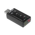 External USB Sound Card Virtual 7.1 Channel USB 2.0 3.5mm Jack External USB 2.0 Audio Mic Speaker Adapter Microphone Stereo. 