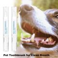 Hosacio Integrated Pet Toothbrush Paste Brush Pet Dental Care Pen for Dogs Cats Natural Teeth Cleaning Whitening Tool Tartar Remover Repair Kit Buyers' Choice Pet Toothbrush for Gum Health. 