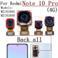 Front Rear Camera For Xiaomi Redmi Note10 Note 10 Pro 10Pro Big Main Backside View Wide Back Camera Phone Flex Cable. 