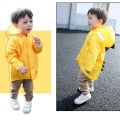 【HOT】 Cute Dinosaur Polyester Baby Raincoat Outdoor Waterproof Rain Coat Children Impermeable Poncho Boys Girls Rain Jacket Yellow. 