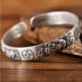 Vintage Silver Color Pixiu Wealth Lucky Charm Bracelet Bangle Open Bracelet Good Luck Jewelry Accessories for Women Men Gift. 