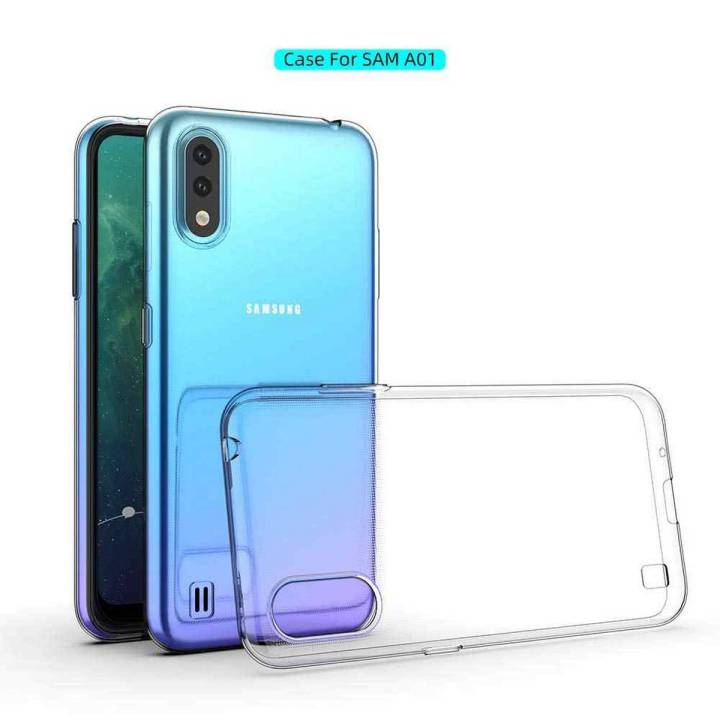 Samsung Galaxy A01 Tpu Case 1mm Clear Thin Anti Yellow Premium Quality Cover