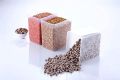 Kitchen Storage Containers with Handle, Plastic Food Storage Organizer Boxes with Lids for Refrigerator, Fridge, Freezer Cabinet Desk, 1 Pcs Container Set Food Organizers with Lid and 2 Removable Bins. 