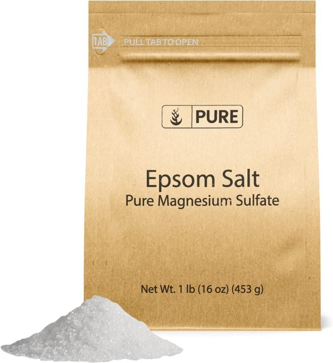 Pure Original Ingredients Epsom Salt (1 kg) Pure Magnesium Sulfate, Food Grade, Soaking Solution