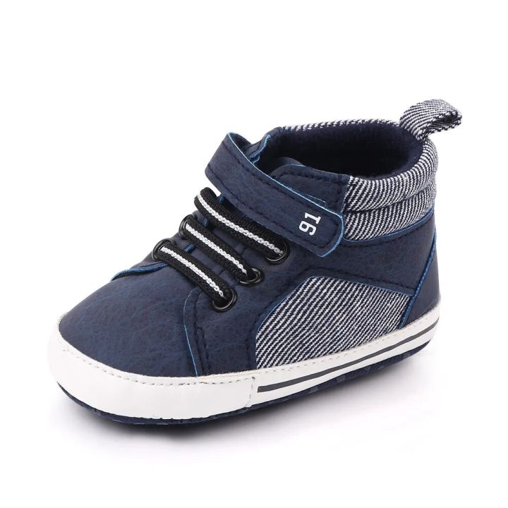 New Baby Shoes Spring/Autumn Sneakers Baby Boys Shoes Soft-soled Non-slip Mid-high Casual Toddler Shoes For 0-18M