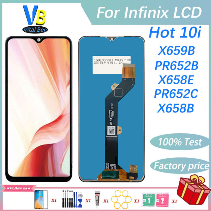 For Infinix Hot 10i LCD Display Touch Screen Digitizer Assembly Replacement 100% Tested Well No Dead Pixel