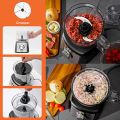 Geepas 1200W Compact Food Processor | Multifunctional Electric Chopper with Shredder & Grater Attachments | 1.2L Bowl Capacity | Stainless Steel & Dough Blades Included - 2 Years Warranty. 