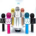 WS 858 Portable Wireless Bluetooth Karaoke Microphone Speaker - Rechargeable, High Sound, Multi-Function. 