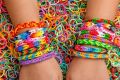 Rainbow Loom Case For creating beautiful bracelets | 8 different bands collection |  1 Bag S Clip | 1 small Crochet Hook | 1 sling short | beautiful Combination for both girls and Boys. 