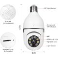Light Bulb Secure Cameras 2K 720P for Home Outdoors Wifi IP Night Vision Surveillance Camera with E27 Socket - white. 