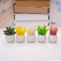 Pack of 4 Mini Plant Artificial Decoration Piece with pot Best for home & Office Decoration purpose. 