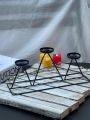 1 pcs Nordic Style Candlestick Metal Candle Holder Modren Look Three Tier Candle Holder Creative Home Accents. 