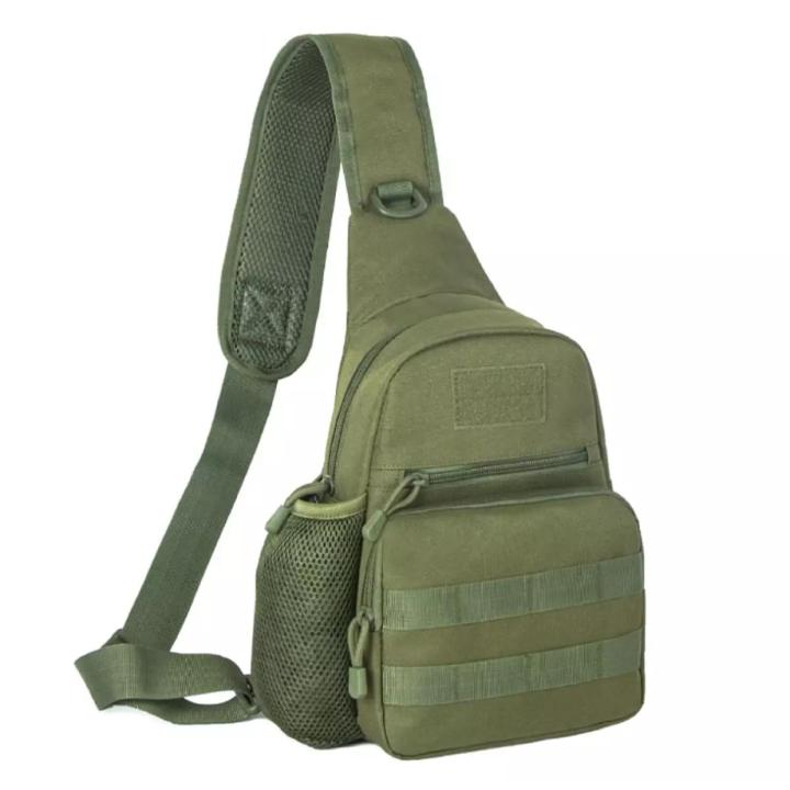 Outdoor Military Camping Shoulder Bag Chest Pack with Bottle Holder-Outdooor Miliiiiiitary Campiiing Shoulder Bag Chest Pack with Bottle Holder-Shoulder Bag Chest Pack Single Shoulder Messengeer Mollee Miiiiliiitary Sport Backpack Hiking Daypack Men Women