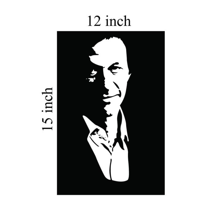 Khan Sticker for Car Back Mirror Size 15X12 Inch.