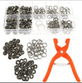 Pliers Button Press Tool With 25 Button Metal Snaps Buttons with Fastener Pliers Tool Kit Set Sewing Free Snap Button Kit with Manual Pliers Press Studs Tool for DIY Crafts Bags Sewing Snap Fastener Kit. 